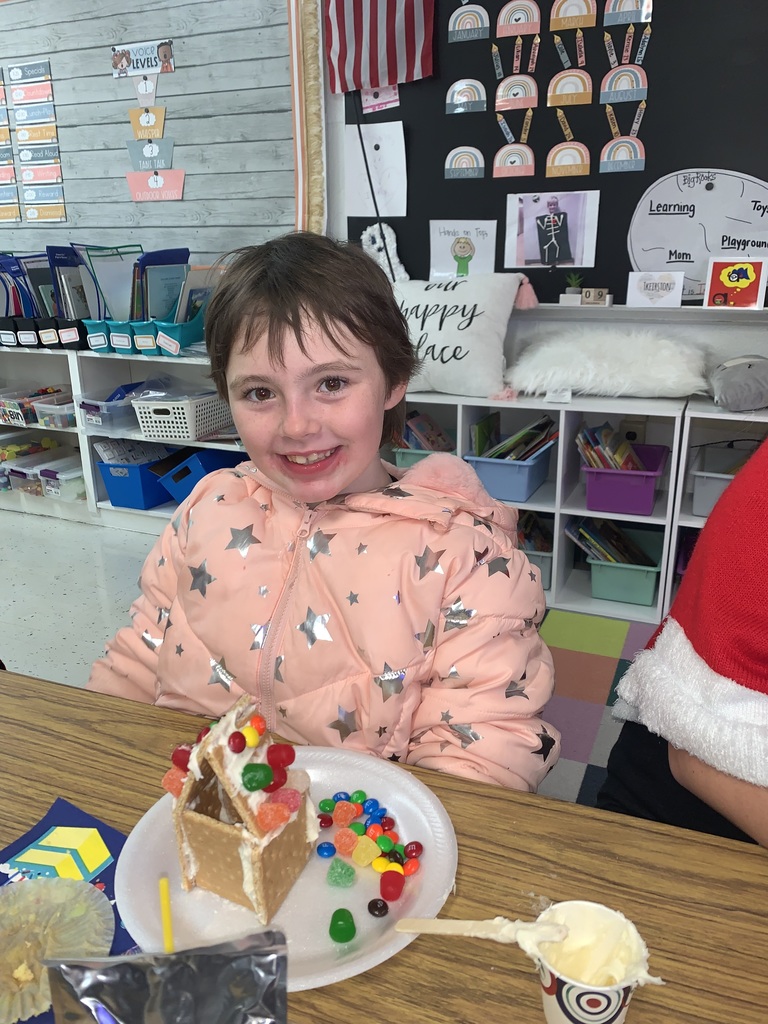 Belpre Elementary Kindergarten students and their families worked together to build gingerbread houses too cute to eat. 