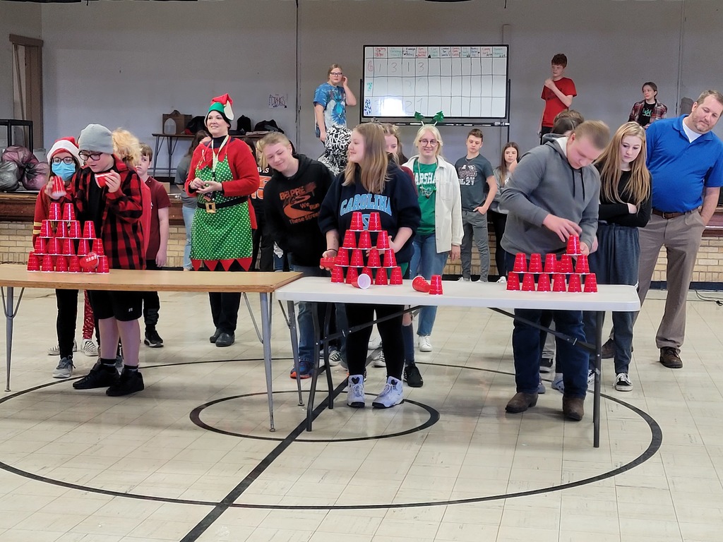 The cup stacking event was very competitive!