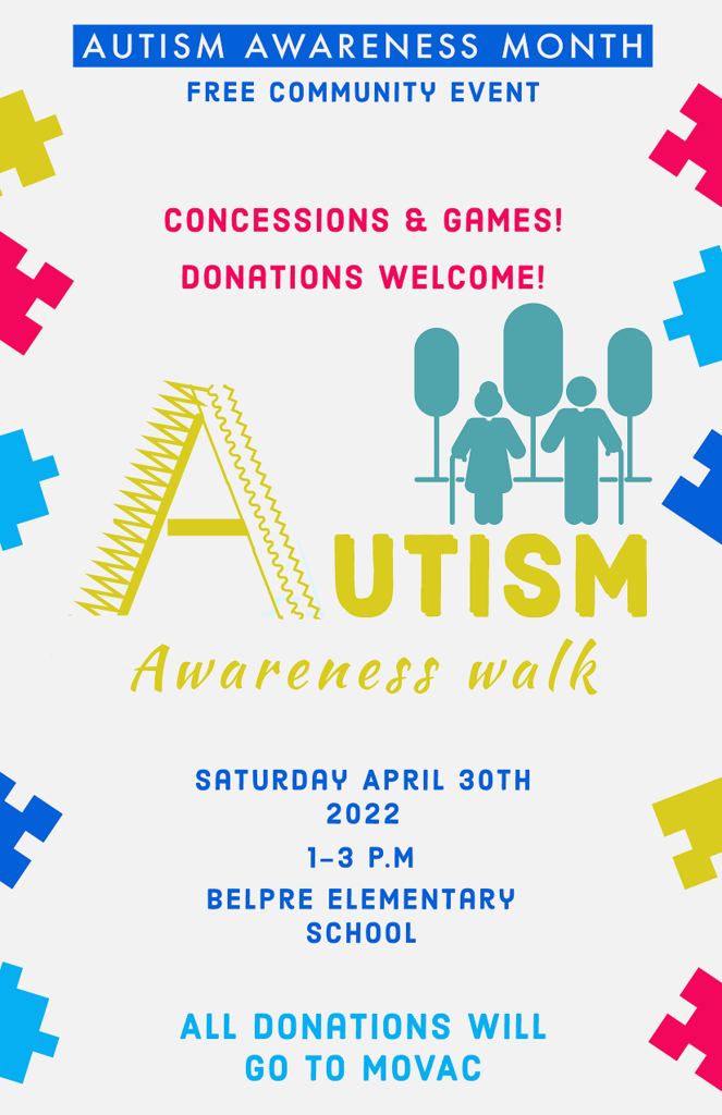 Flyer describing Autism Walk