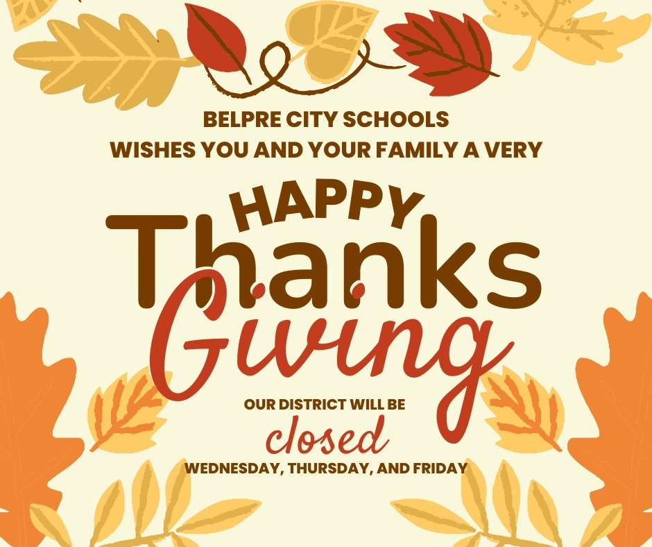 Happy Thanksgiving from Belpre City Schools!