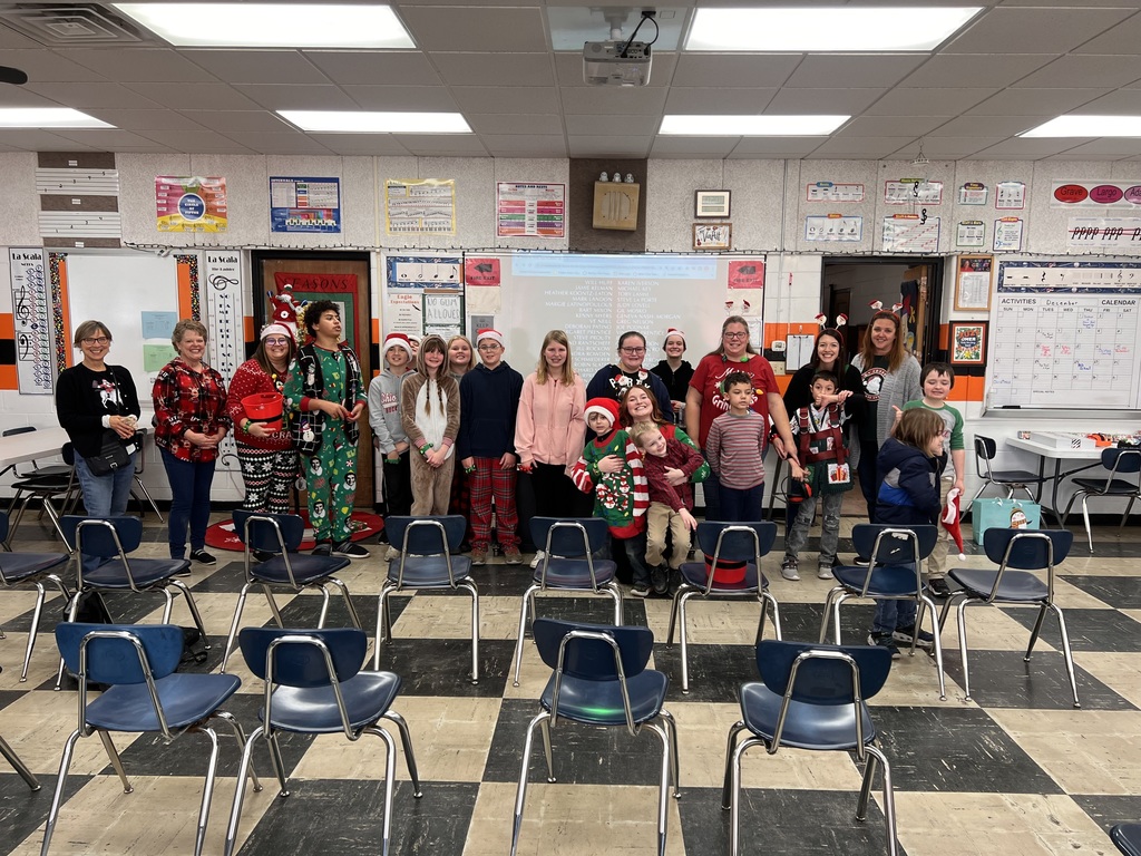 Caroling, caroling through the town - Miss Bonar's class and our Lighthouse students shared Christmas cheer!
