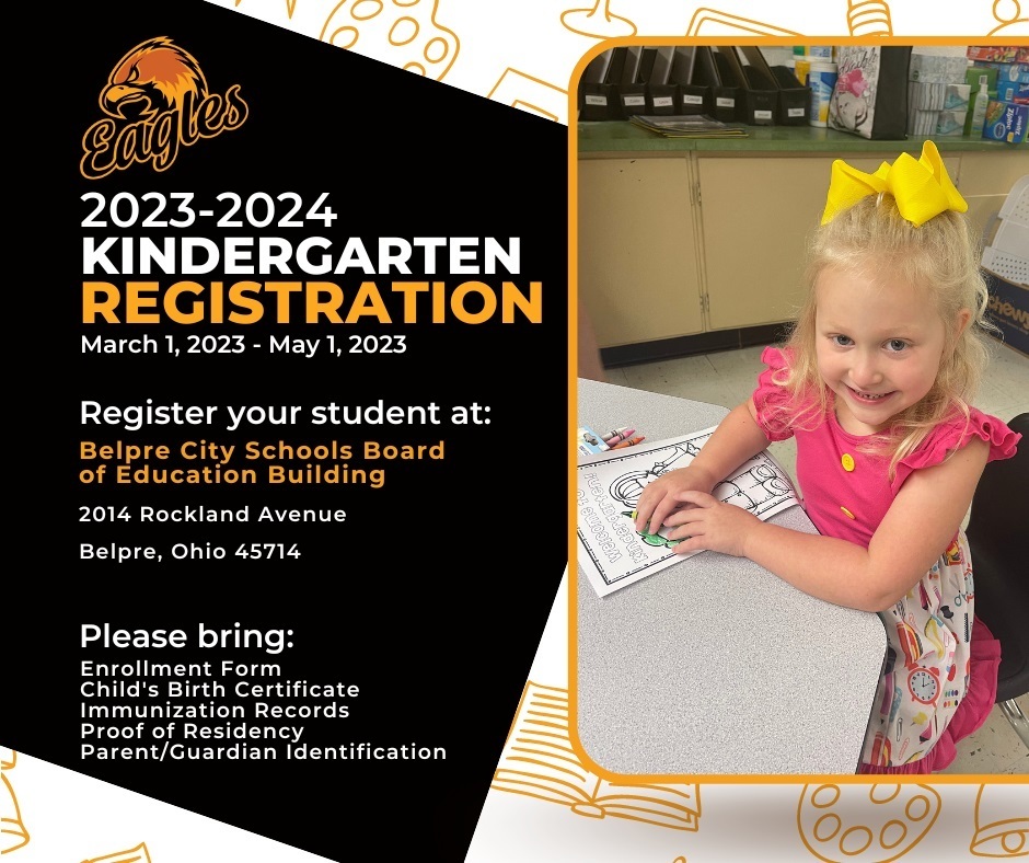 Kindergarten Registration begins on Wednesday, March 1, 2023!