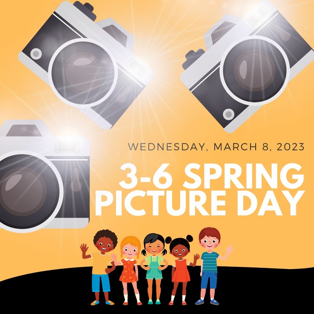 BES Spring Picture Day for students in 3-6 Wednesday, March 8!